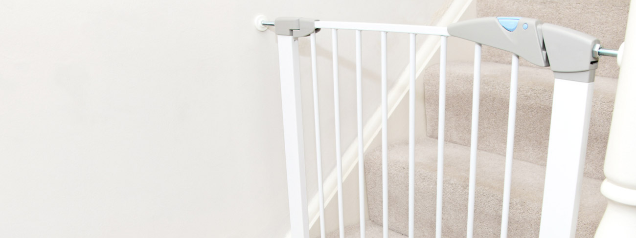Baby gate on stairs